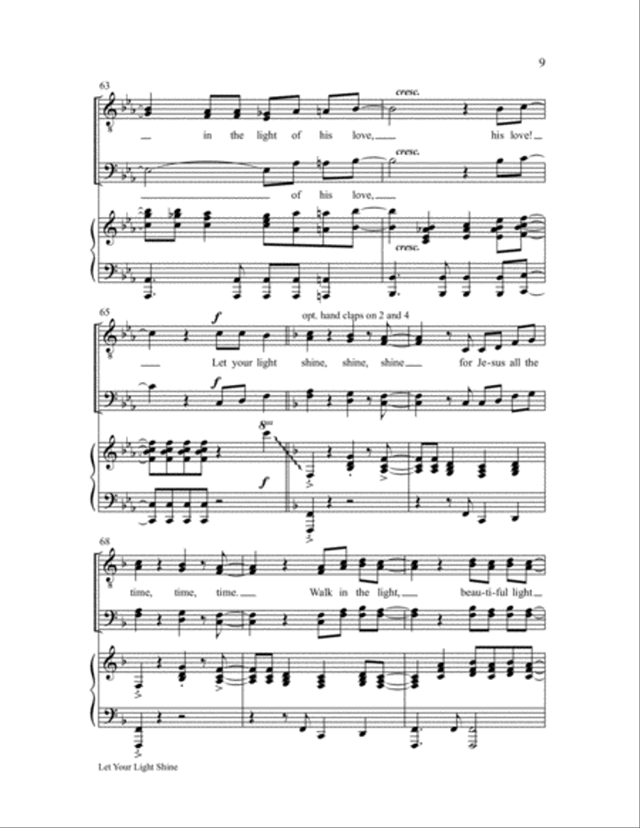 Let Your Light Shine Choir scores gallery preview page 9