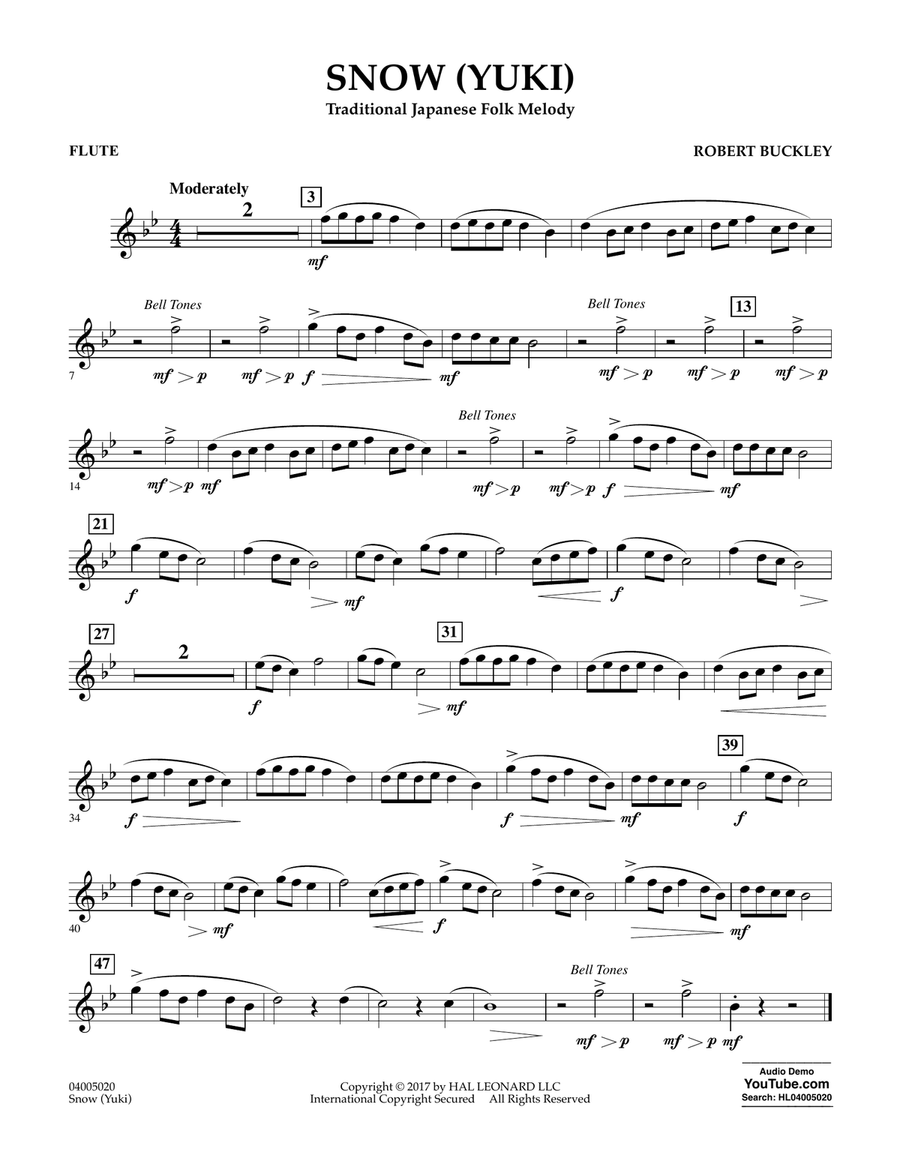 Snow (Yuki) - Flute Concert Band scores gallery preview page 1