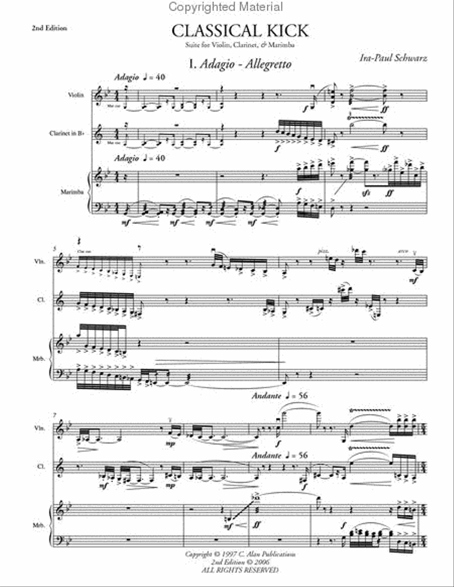 Classical Kick B-Flat Clarinet scores gallery preview page 2