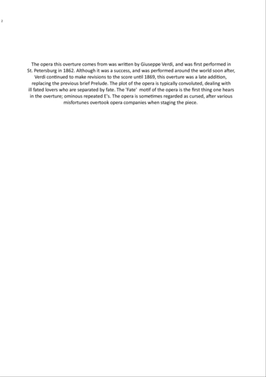 Overture to La Forza del Destino Bassoon scores gallery preview page 2
