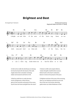 Brightest and Best (Key of E-Flat Major)
