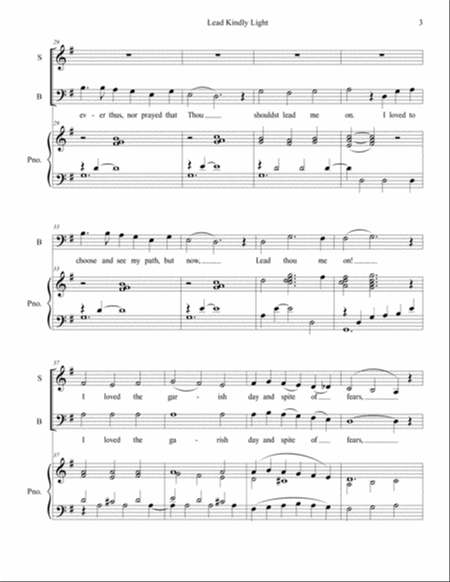 Lead Kindly Light - Alto/Baritone Duet Piano scores gallery preview page 4