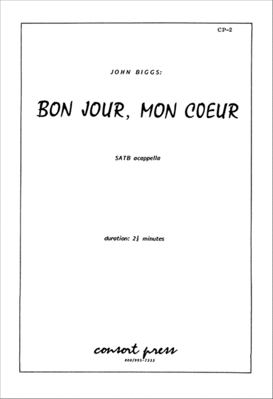 Bon Jour, Mon Coeur 4-Part scores gallery preview page 1