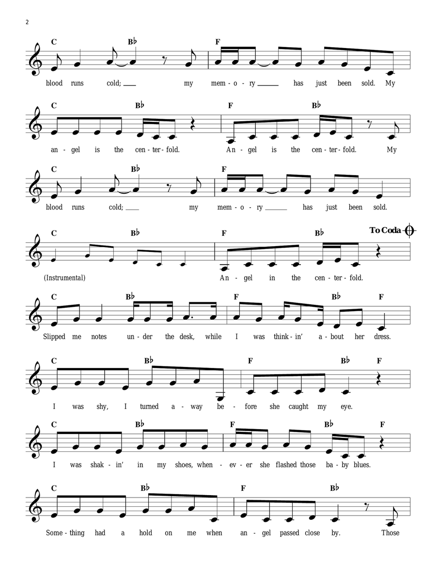 Centerfold Centerfold Acoustic Guitar scores gallery preview page 2