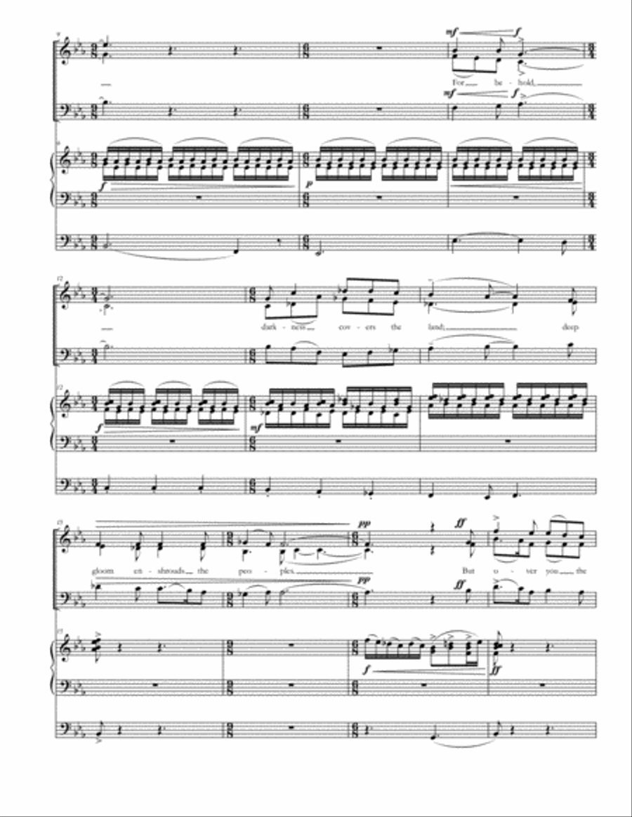 Arise, Shine for Your Light is Come - (an Original SAB Choir Work) 3-Part scores gallery preview page 2