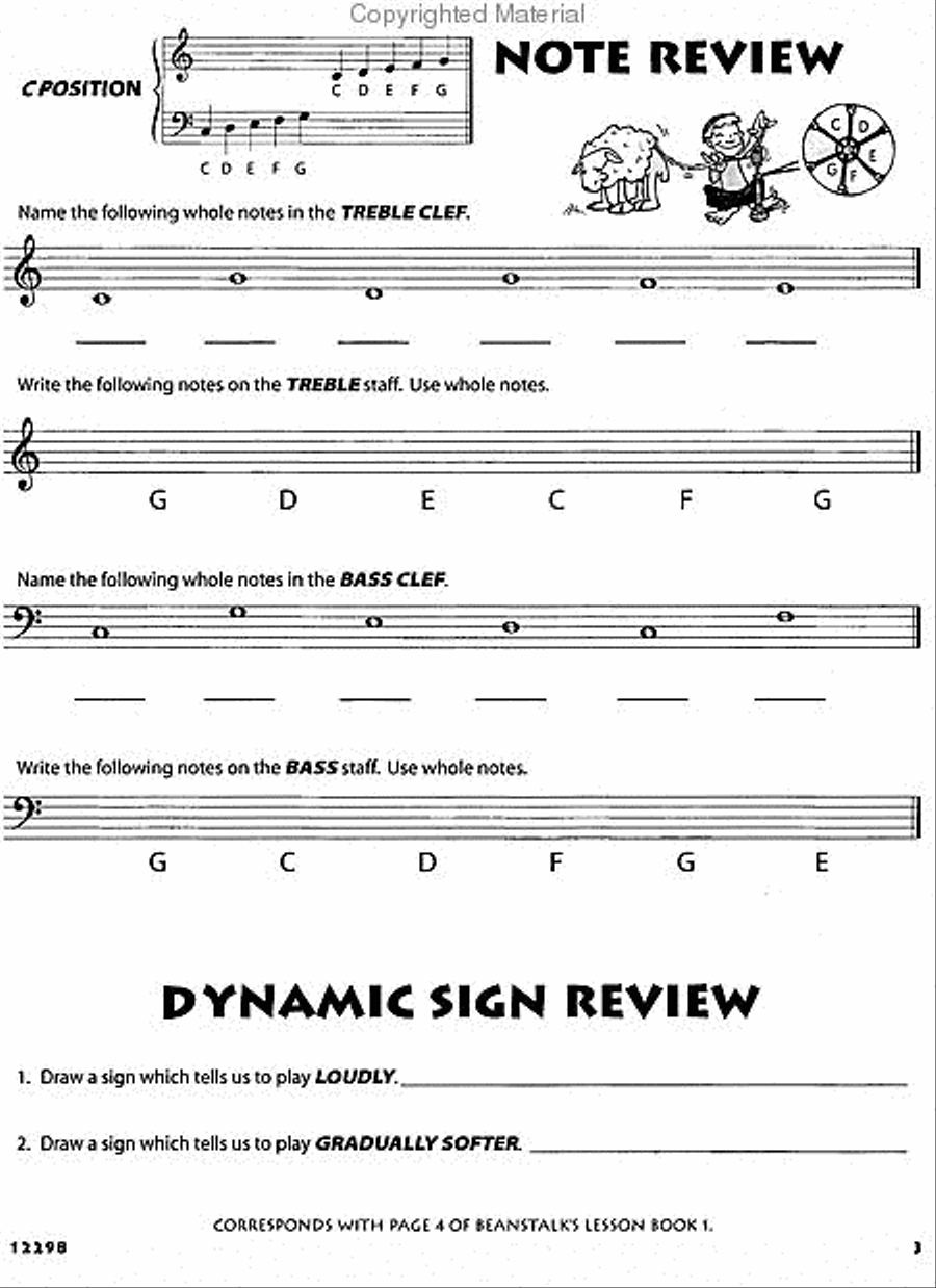 Beanstalk's Basics for Piano Piano Method scores gallery preview page 3