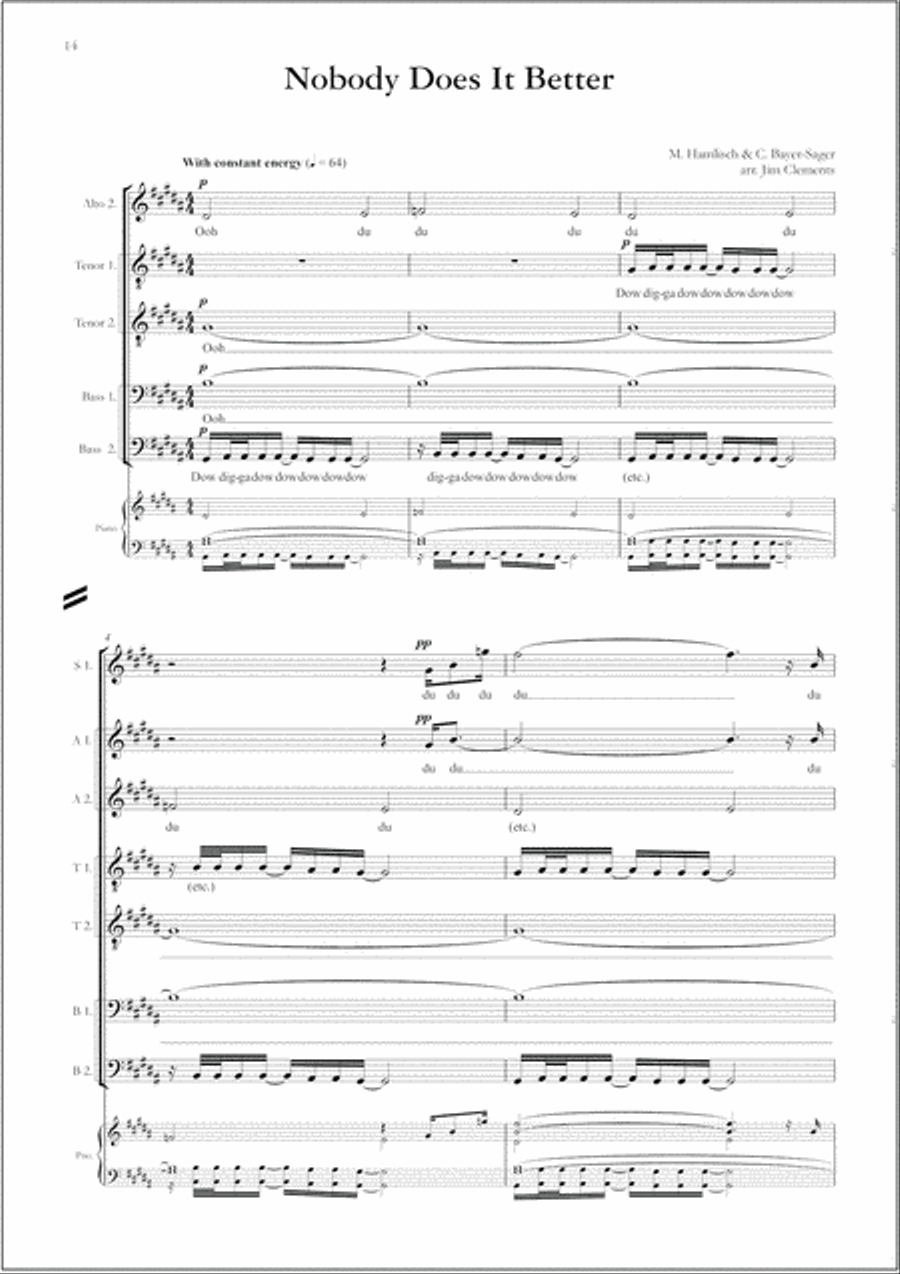 VOCES8 A Cappella Songbook -- 8 Songs for 8-part Vocal Groups 4-Part scores gallery preview page 2