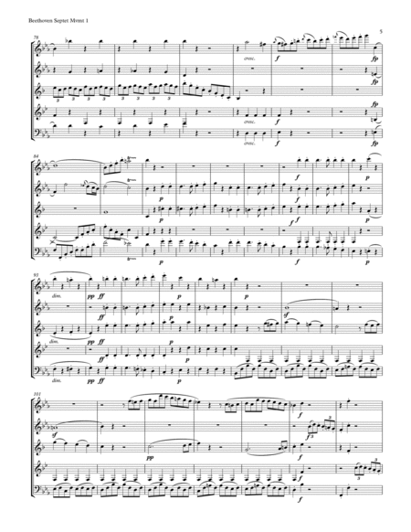 Beethoven: Septet in E-flat Major arranged for Woodwind Quintet, Mvmt. 1 image number null