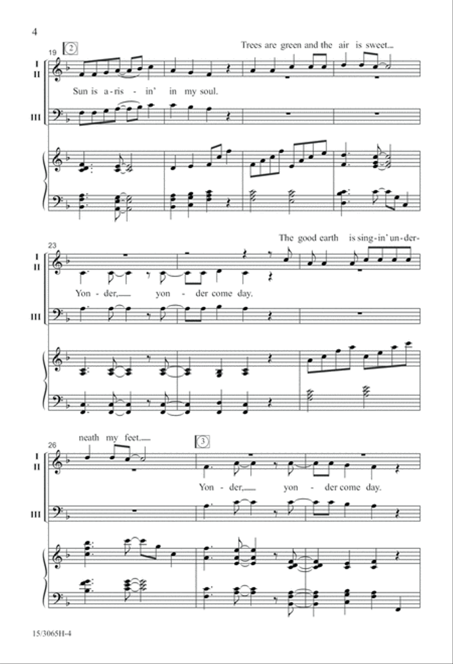 Yonder Come Day Yonder Come Day 3-Part scores gallery preview page 5