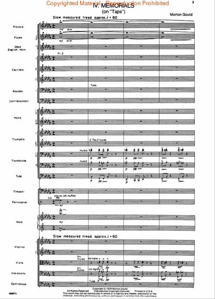IV. Memorials IV. Memorials Orchestra scores gallery preview page 2