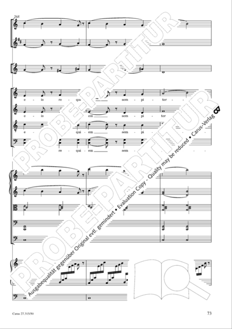Requiem in C major 4-Part scores gallery preview page 76