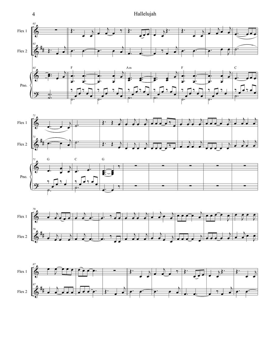 Hallelujah Large Ensemble scores gallery preview page 4