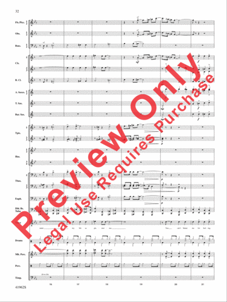 A Gershwin Tribute to Love Concert Band scores gallery preview page 33
