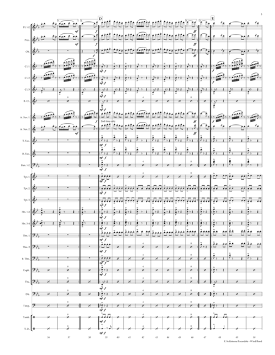 Bizet - Farandole from L'Arlesienne Suite No. 2 transcribed for Wind Band by Martin Tousignant Concert Band scores gallery preview page 4