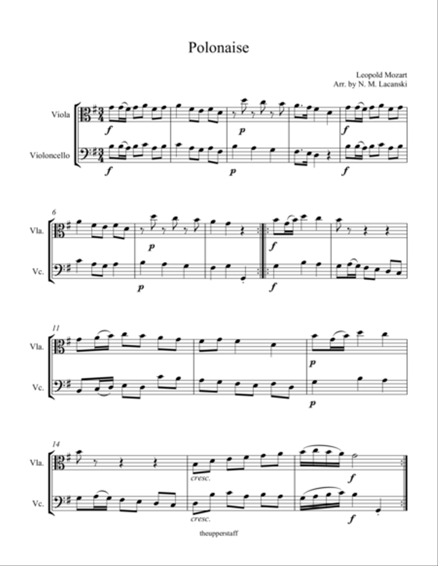 Polonaise Polonaise String Duet scores gallery preview page 1