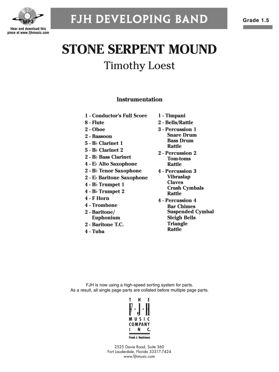 Stone Serpent Mound: Score