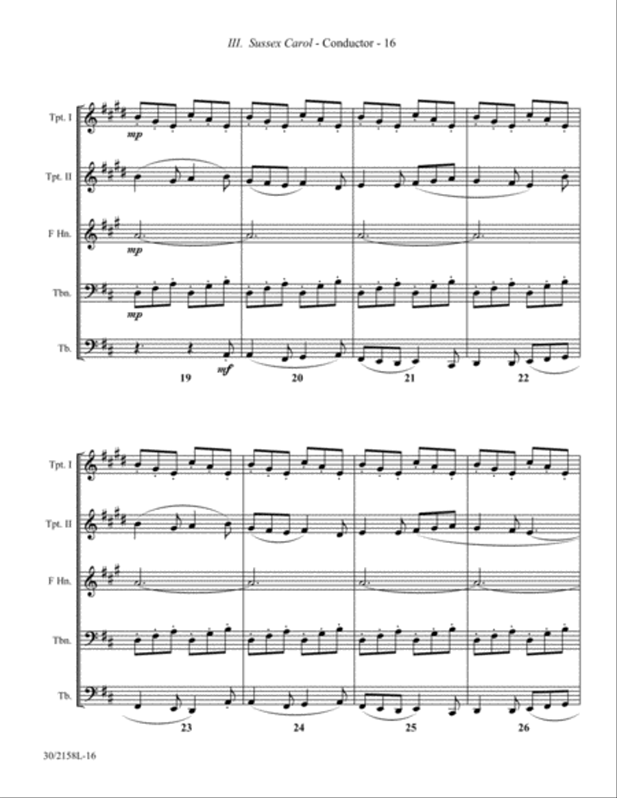 Christmas Suite for Brass Quintet Brass Quintet scores gallery preview page 15