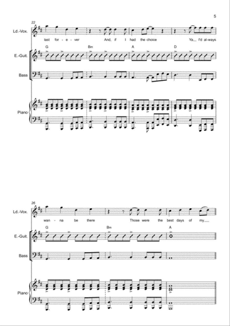 Summer Of '69 Summer Of '69 Piano, Vocal, Guitar scores gallery preview page 5