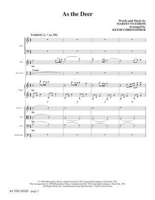 Book cover for As The Deer (arr. Keith Christopher) - Full Score