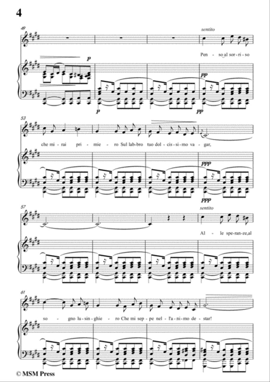 Tosti-Penso! In c sharp minor,for Voice and Piano Tosti-Penso! In c sharp minor,for Voice and Piano Voice Solo scores gallery preview page 6