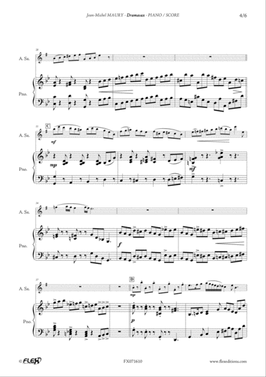 Dramasax Alto Saxophone scores gallery preview page 4
