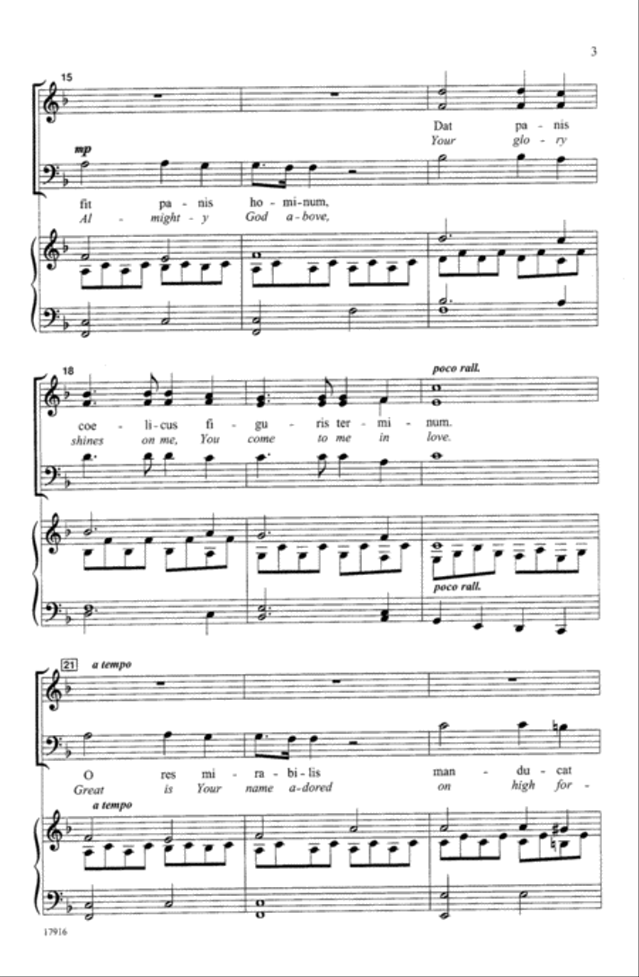 Panis Angelicus 3-Part scores gallery preview page 3