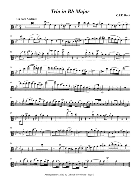 Baroque Trios for Strings - Viola A