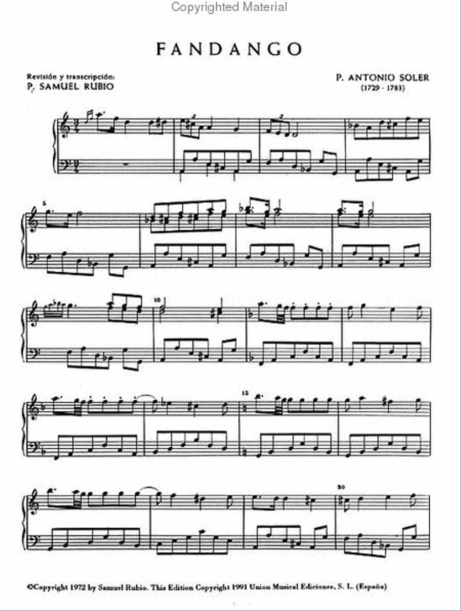 Fandango Fandango Piano Solo scores gallery preview page 2
