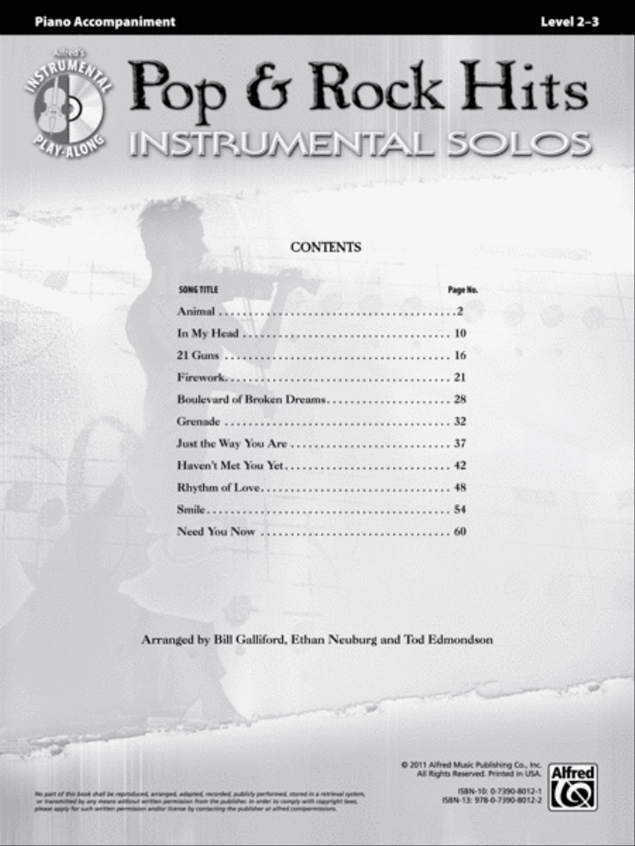 Pop & Rock Hits Instrumental Solos for Strings String Orchestra scores gallery preview page 2
