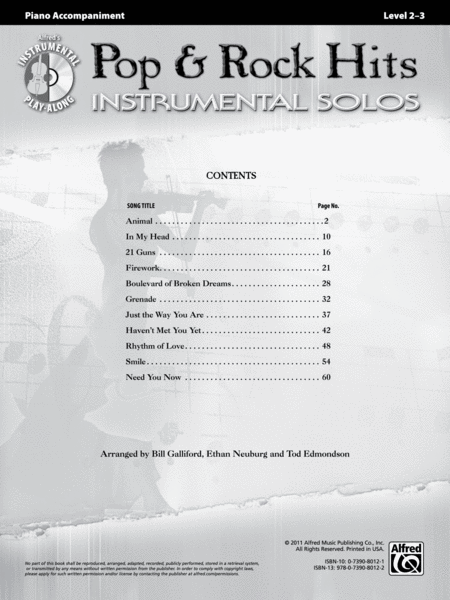 Pop & Rock Hits Instrumental Solos for Strings image number null