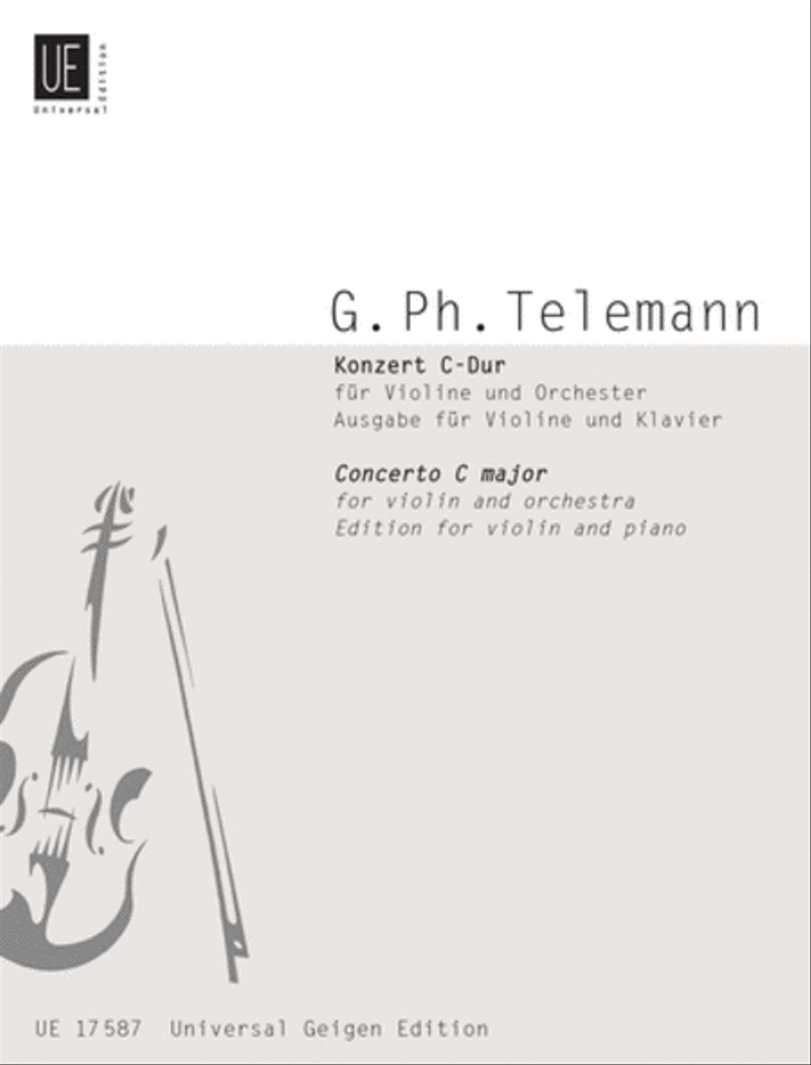 Concerto in C Major, Violin/Pi by Georg Philipp Telemann Chamber Music - Sheet Music