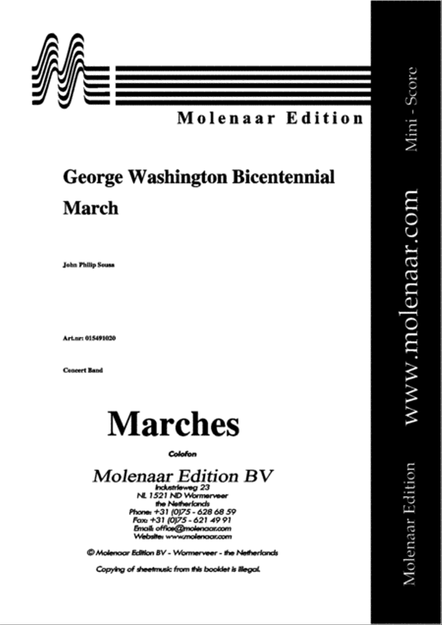 George Washington Bicentennial Concert Band scores gallery preview page 2