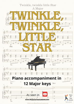 Twinkle, Twinkle, Little Star. Piano accompaniment in 12 keys
