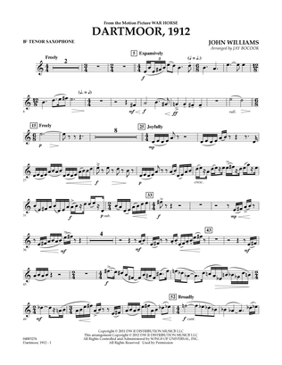 Dartmoor, 1912 (from War Horse) - Bb Tenor Saxophone