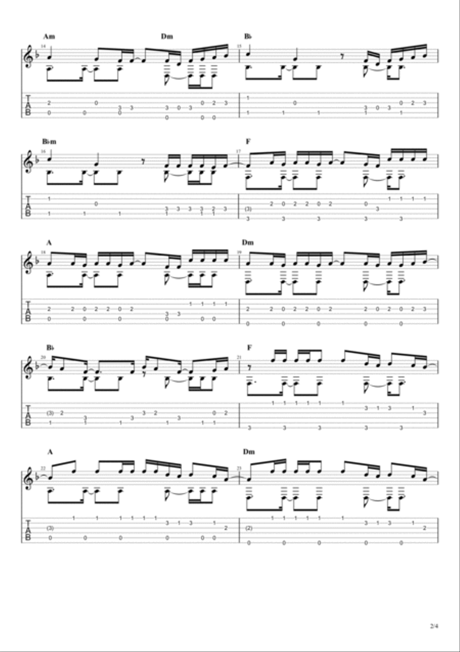 Goodbyes Goodbyes Guitar Solo scores gallery preview page 2