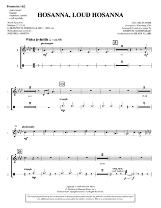 Hosanna, Loud Hosanna (from "Covenant Of Grace") - Percussion 1 & 2