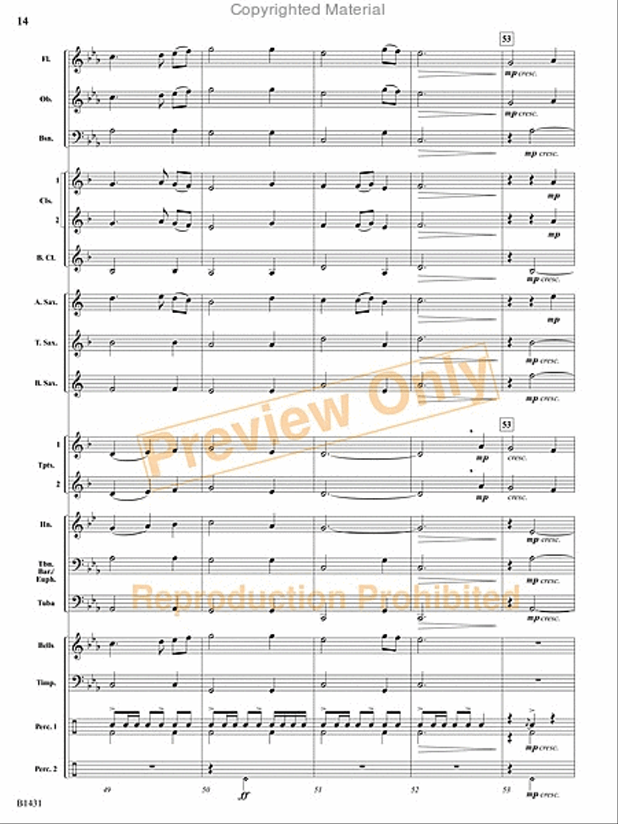 Fantasy on an Old English Melody Concert Band scores gallery preview page 27