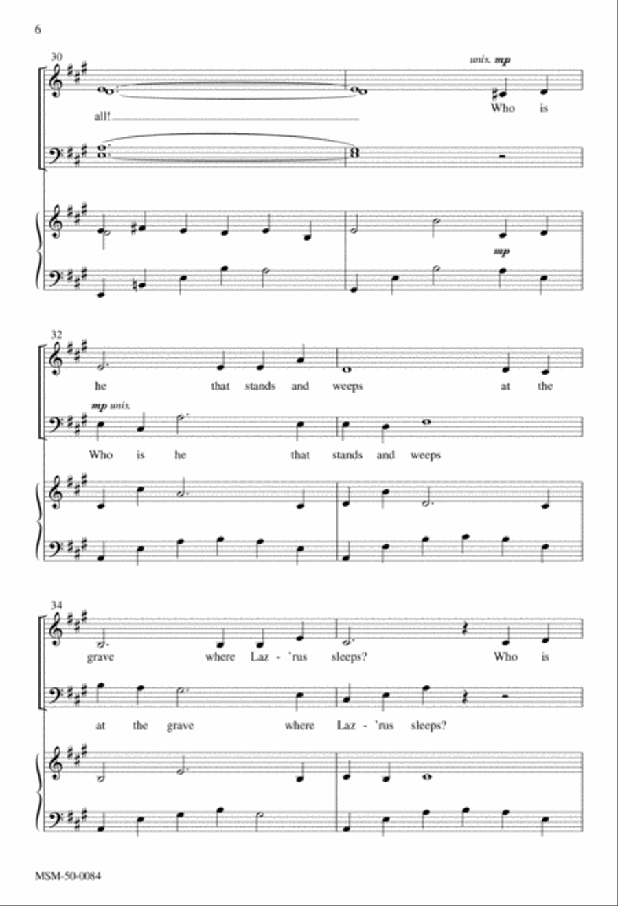 Who Is He in Yonder Stall 4-Part scores gallery preview page 5