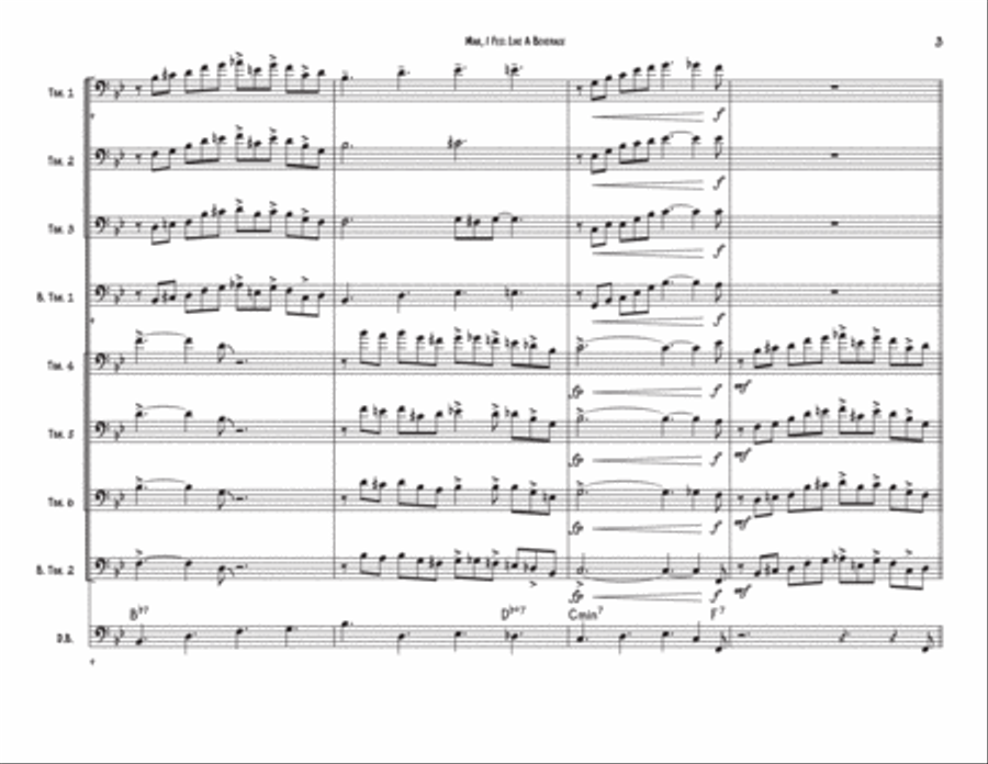 Man, I Feel Like A Beverage Brass Ensemble scores gallery preview page 5