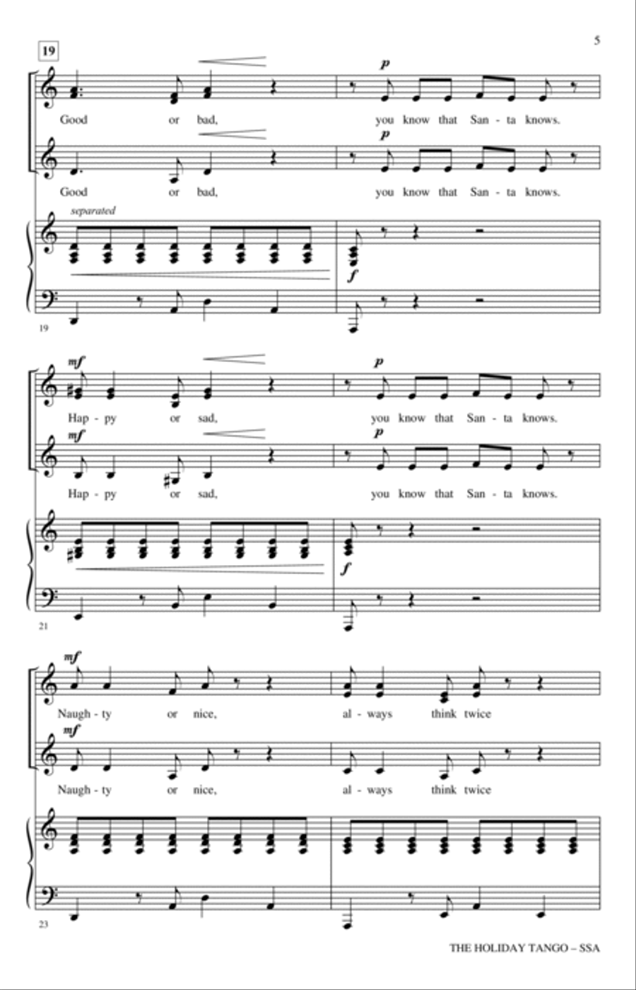 The Holiday Tango! The Holiday Tango! SSA scores gallery preview page 4