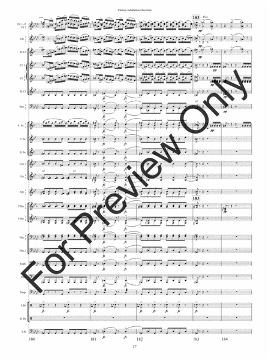 Vienna Jubilation Overture Concert Band scores gallery preview page 30