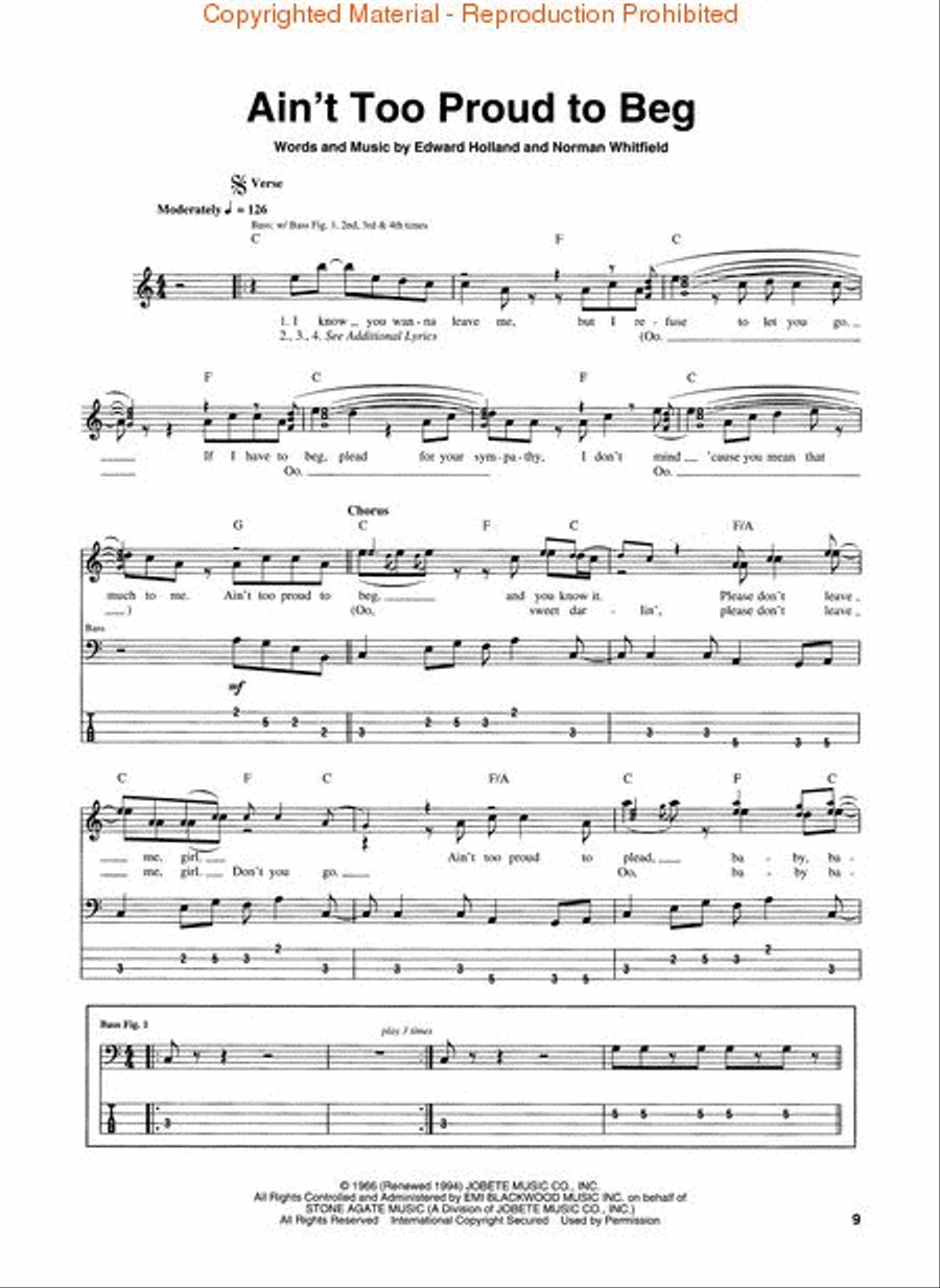 R&B Bass Bible Bass Guitar Tablature scores gallery preview page 3