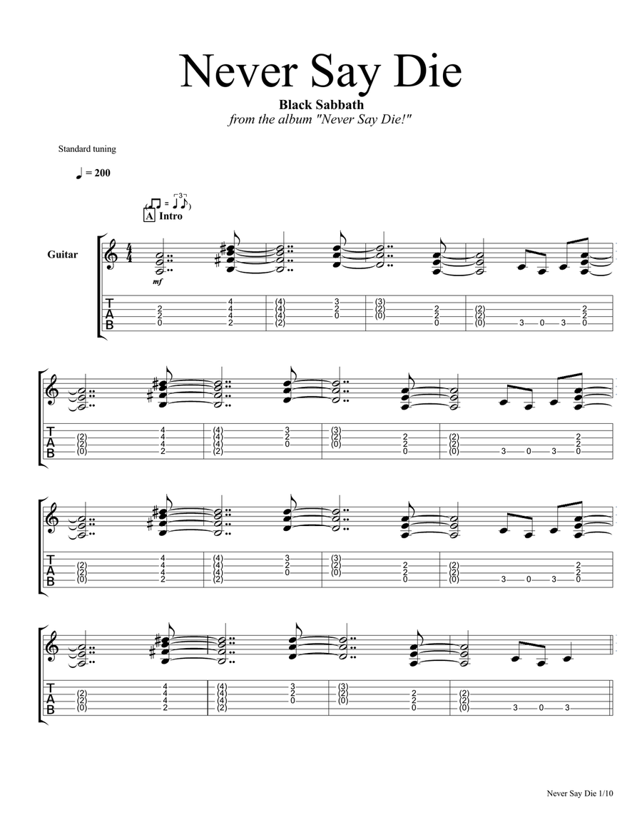 Never Say Die Small Ensemble scores gallery preview page 1