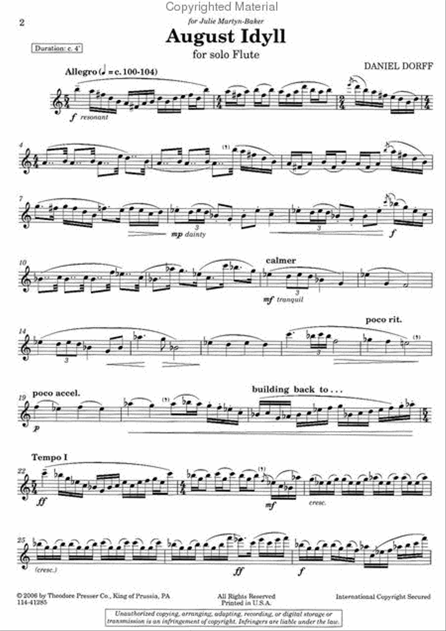 August Idyll Chamber Music scores gallery preview page 2
