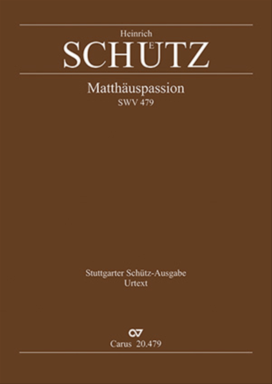 St. Matthew Passion (Matthaus-Passion) 4-Part scores gallery preview page 1