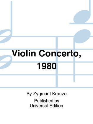 Violin Concerto, 1980