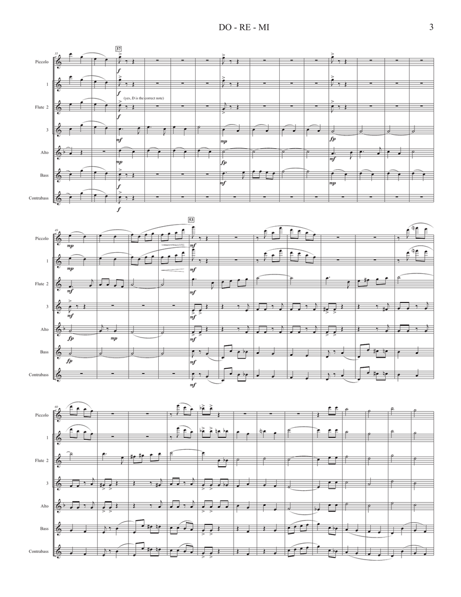 Do-Re-Mi Flute Choir scores gallery preview page 3