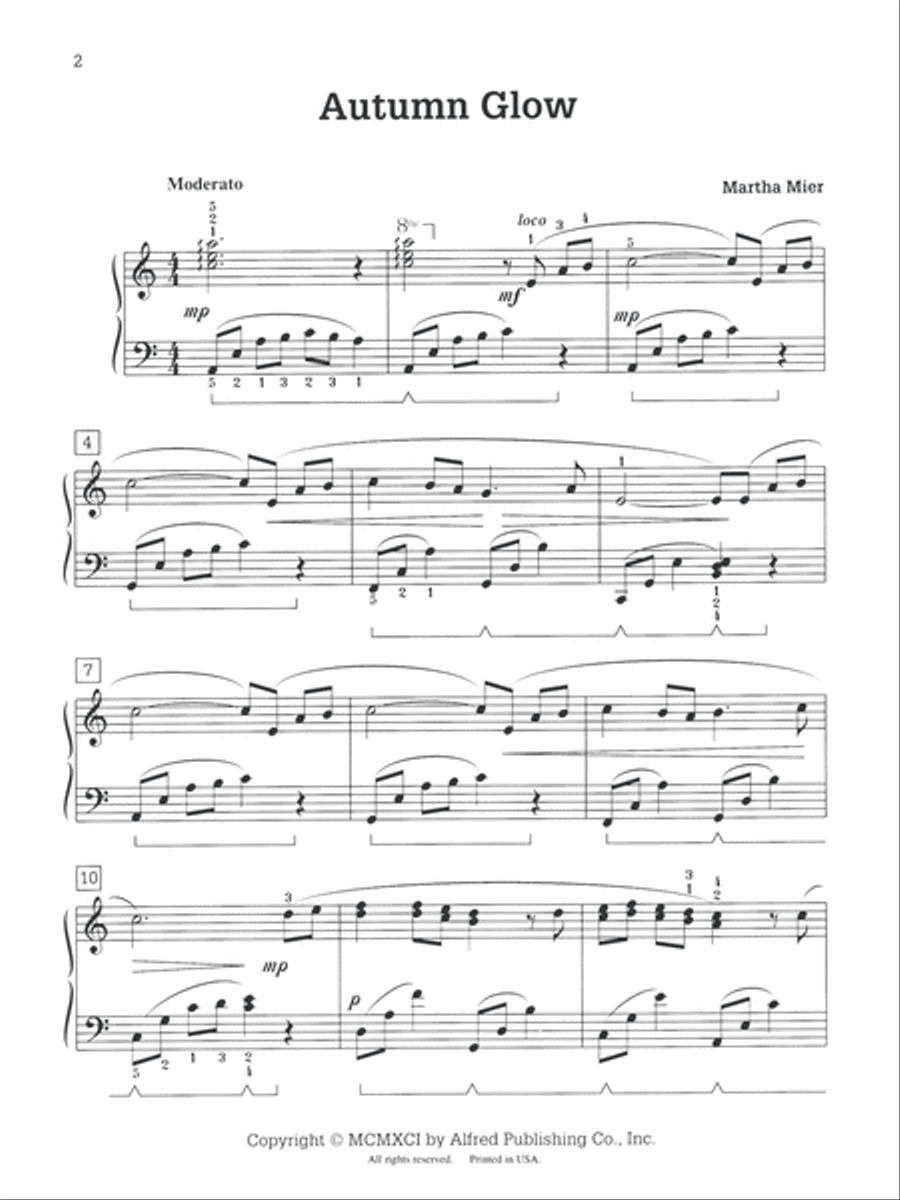 Autumn Glow Autumn Glow Piano Solo scores gallery preview page 2