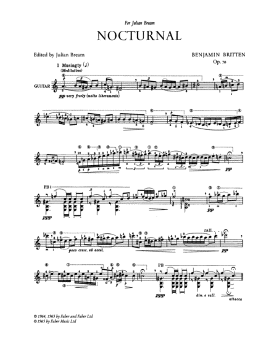 Nocturnal After John Dowland, Op. 70 Classical Guitar scores gallery preview page 2