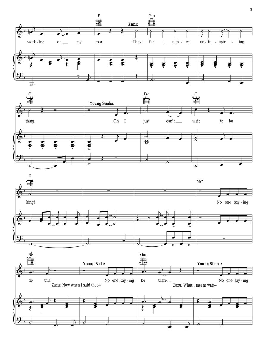 I Just Can't Wait To Be King (from The Lion King: Broadway Musical) Guitar scores gallery preview page 3